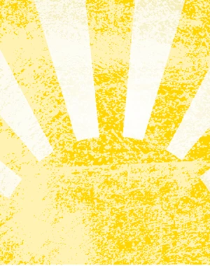 illustration gul sol med strlar
