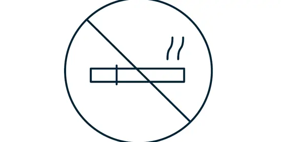 Bild av överkryssad cigarett