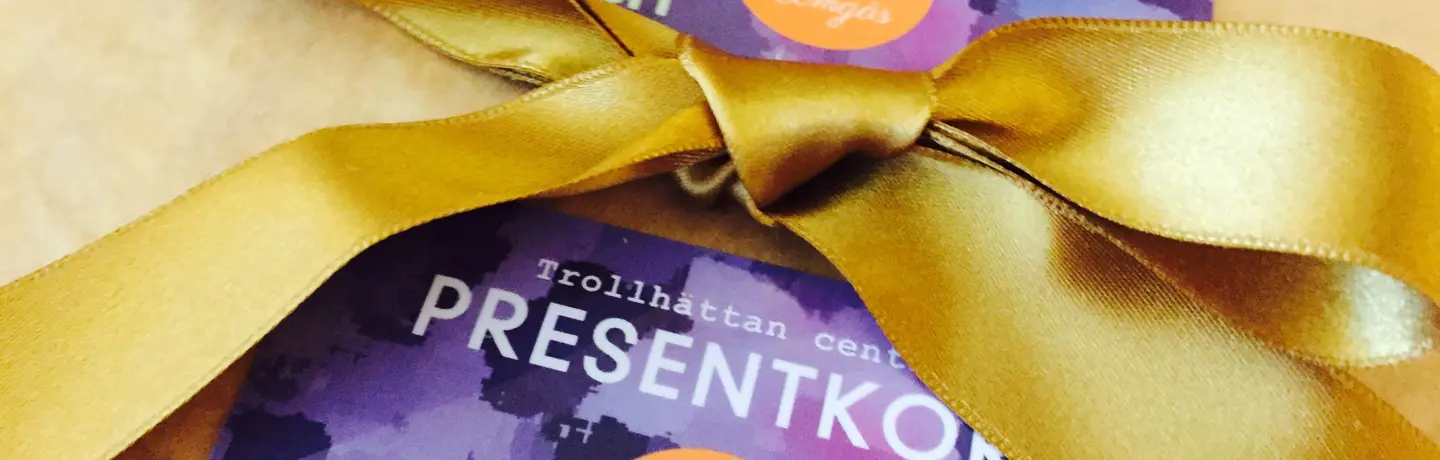 Presentkort på 150 kr som gäller hos alla företag anslutna till City Trollhättan