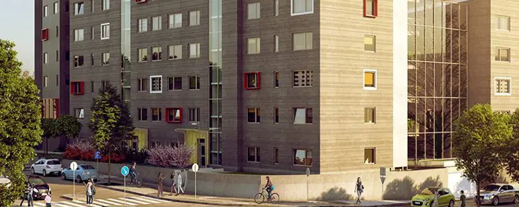 Fasadbild av kvarteret Mars i centrala Trollhättan