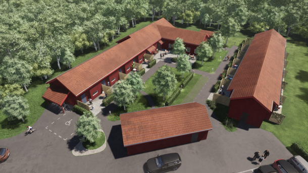 Visionsbild över det nya boendet på Stenlidenvägen