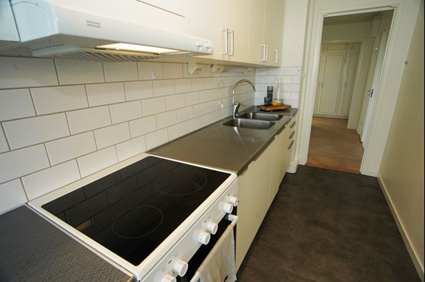 A private kitchen in one of the apartments