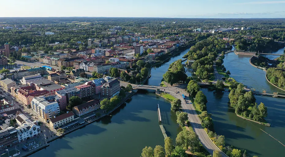 Översiktsbild av Trollhättan