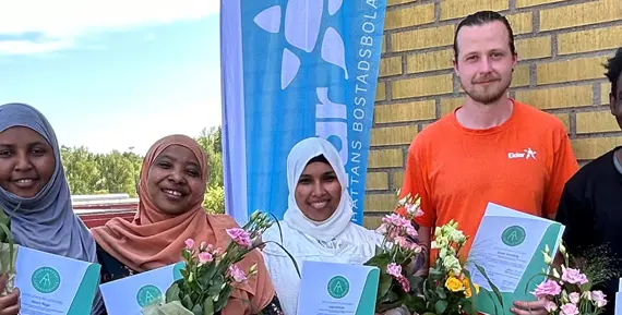 Bild på de fem deltagarna från Eidar Akademi