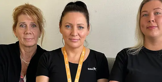 Marita Darefelt, Jekaterina Shahada och Sofia Bryntesson från Eidar