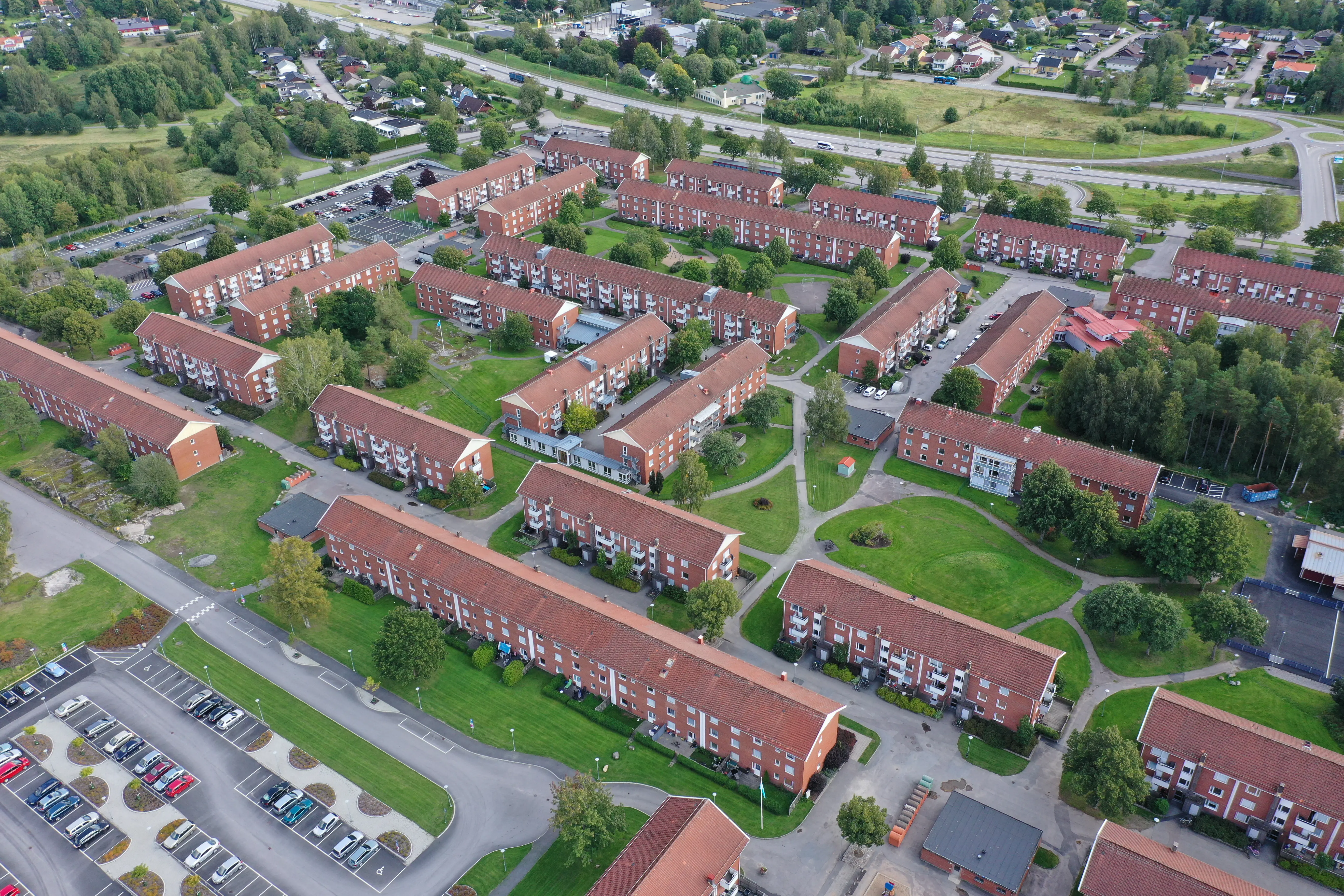 flygbild över kvarteret Humlan