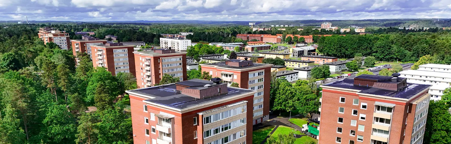 Översiktsbild av stadsdelen Kronogården.