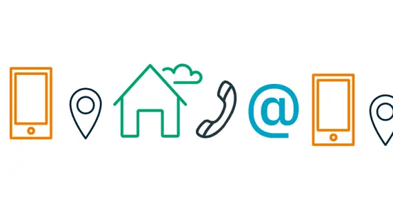 symboler adress e-post och telefon