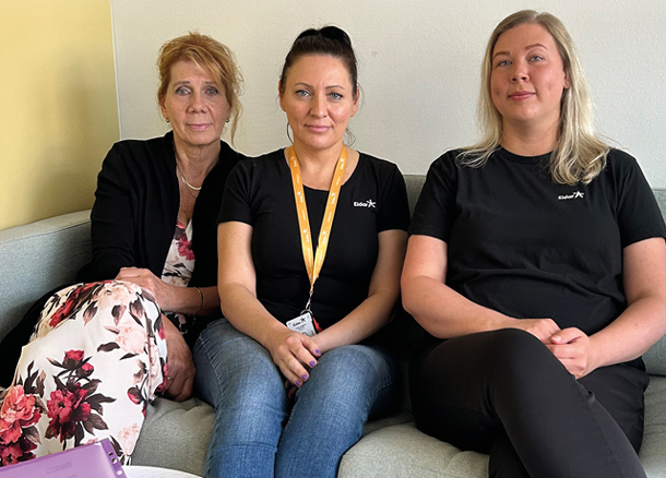 Marita Darefelt, Jekaterina Shahada, Sofia Bryntesson på Eidar