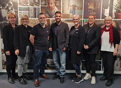 Gruppbild på några av medarbetarna i Eidars kundservice